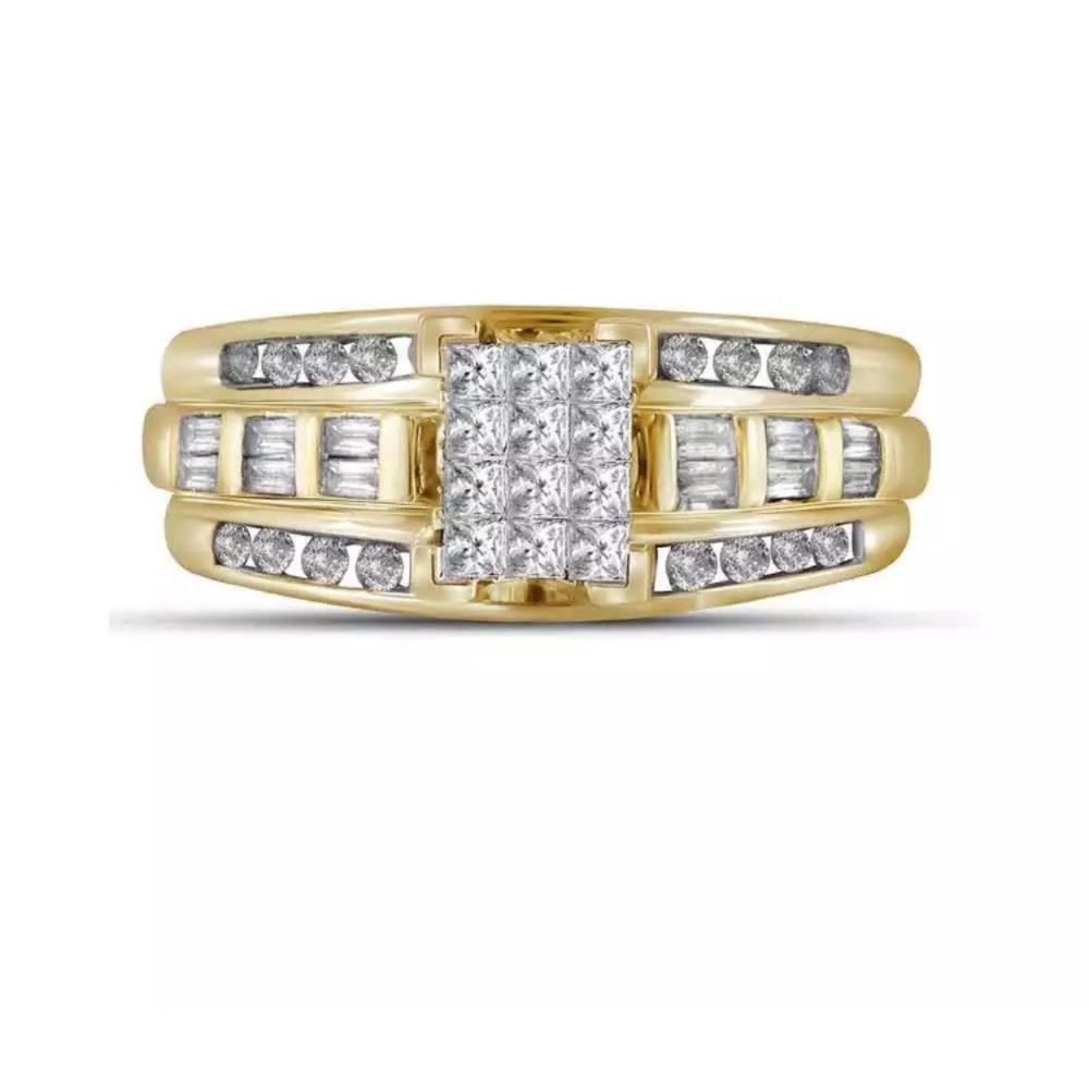 10k Diamond Bridal Wedding Engagement Ring 1/2CTW - Picture 2 of 7